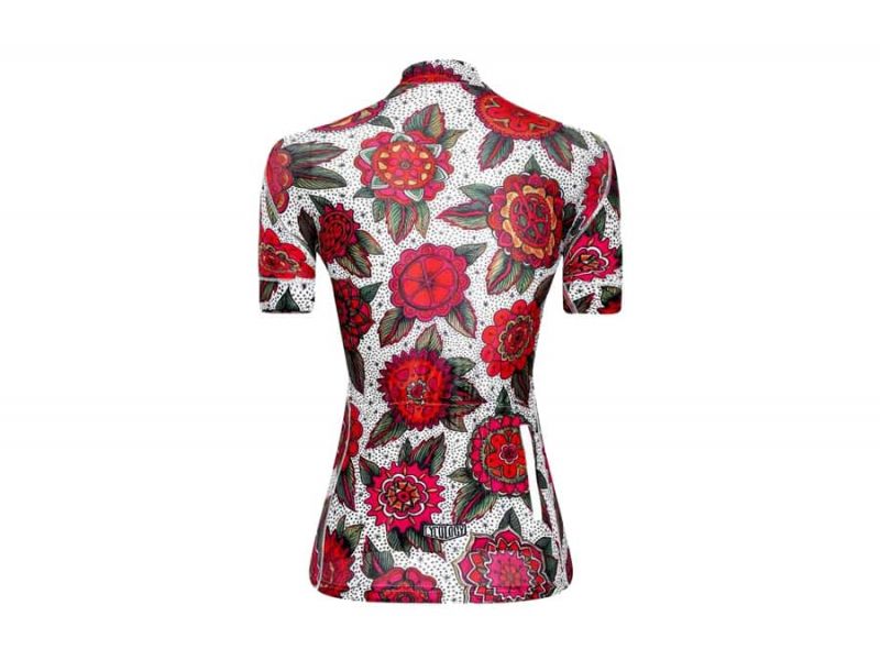 Cycology Cyco Floral Trikots Frau Weiß für Fahrrad