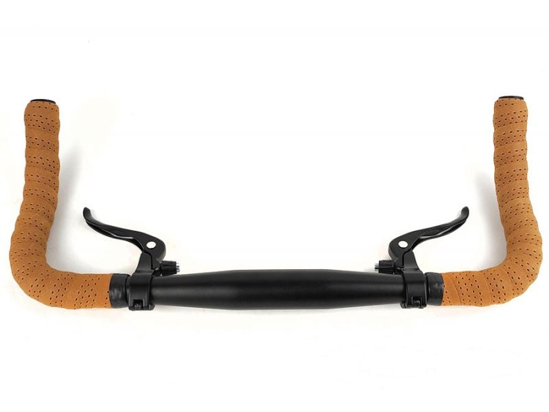 Cintre Santafixie Bullhorn mm Noir avec rubans marrons et Freins