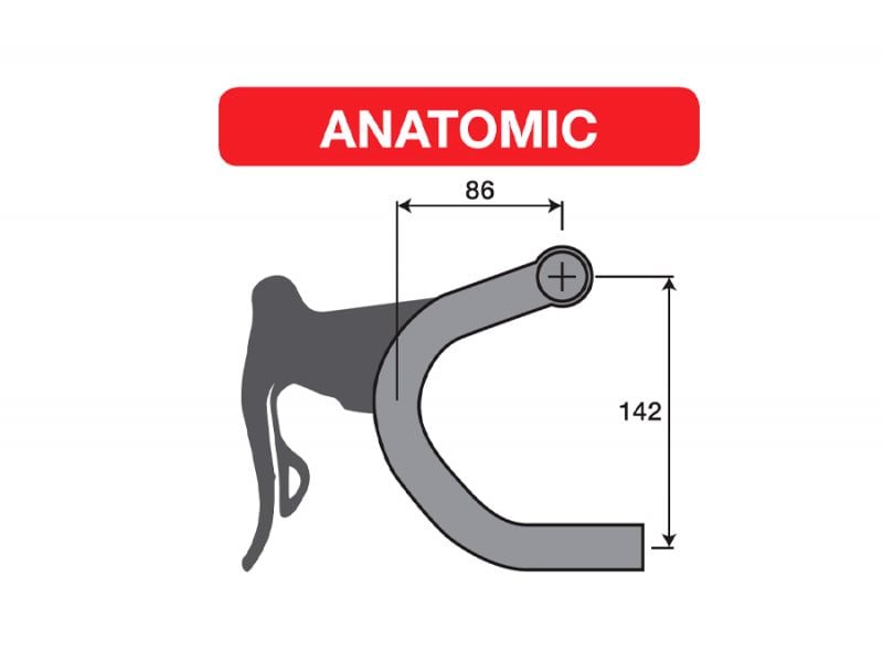Deda Newton Anatomic Handlebar 31.8 mm 42 cm Black