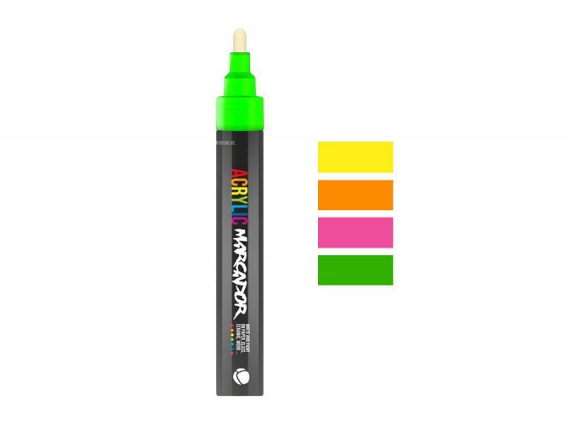 Marqueur Acrylique Montana 2 mm de couleurs fluor pour vélo