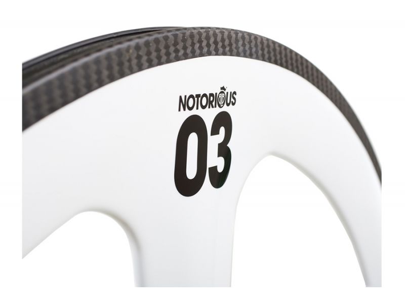 BLB Notorious 03 Full Carbon Bike Front Wheel White
