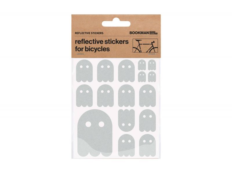 Pegatinas reflectantes Bookman Ghost Blanco para bici