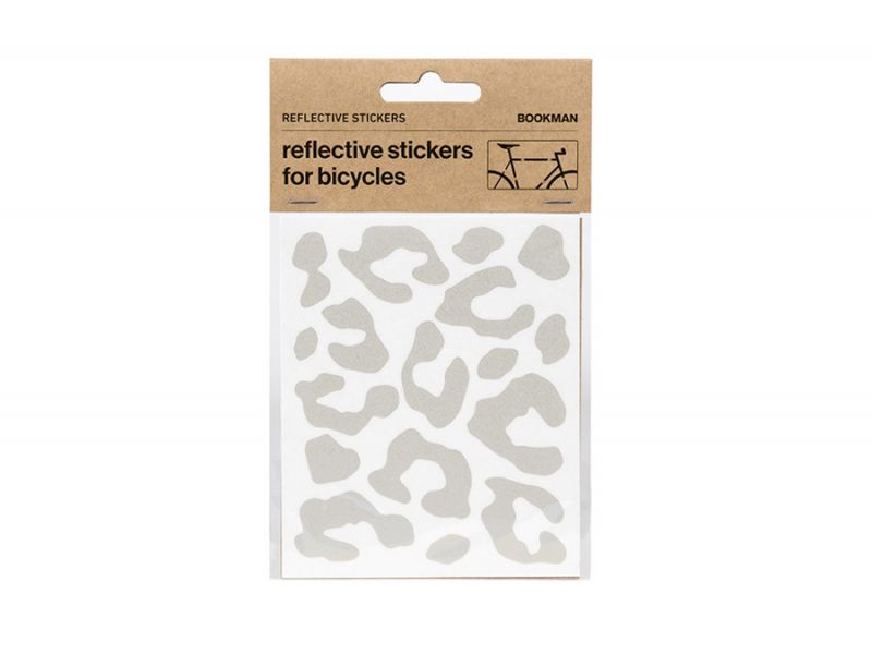 Pegatinas reflectantes Leopardo color blanco para bici