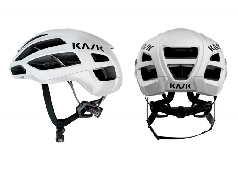 Casque vélo route Kask Protone Blue Navy - White bleu blanc taille S