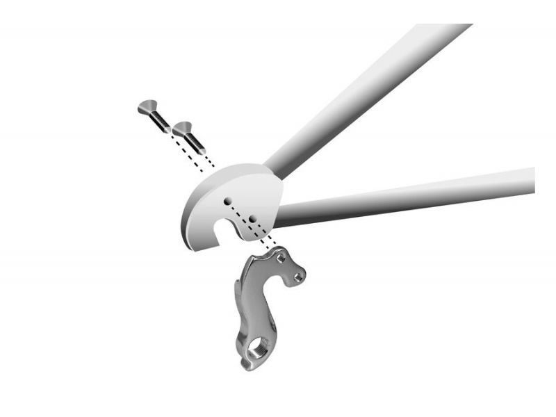 Gancio Telaio CNC Alluminio Gancio Deragliatore (Mech Hanger) CNC In Alluminio RaceTi - Per Bici MTB, City, Trekking Gancio Telaio Deragliatore