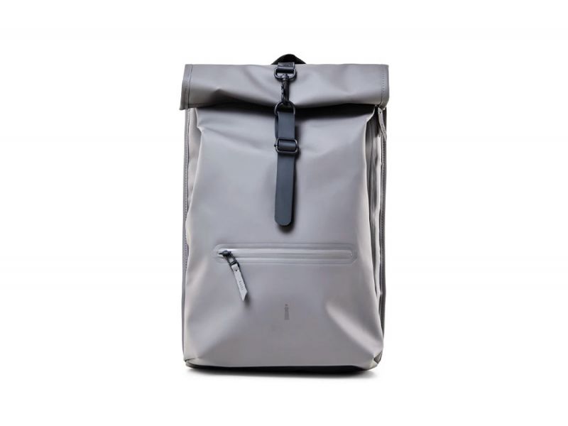 Sac à dos étanche en argent avec compartiment pour ordinateur portable  Rains