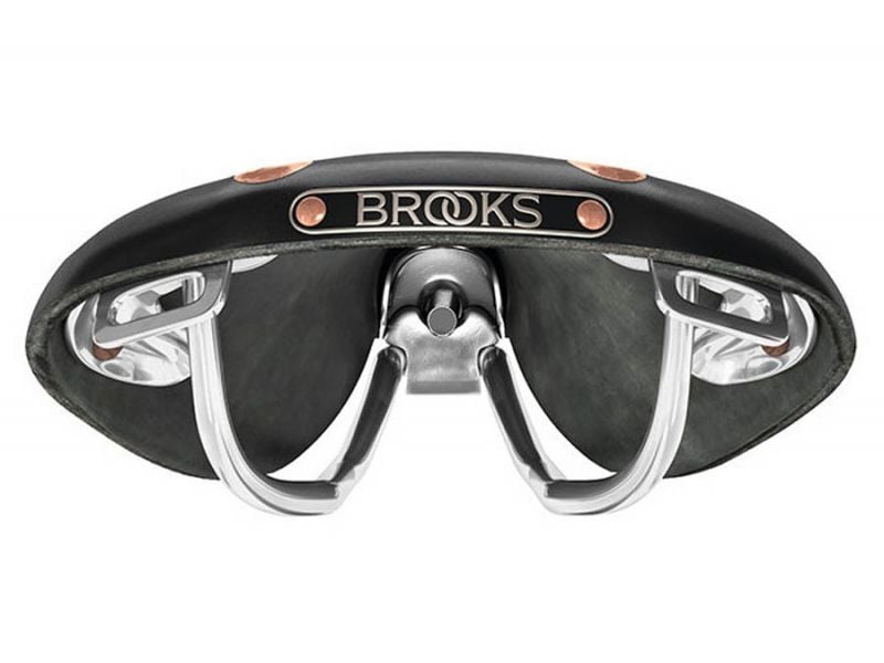 Brooks Swift Leather Bicycle Saddle Black/Copper/Chrome