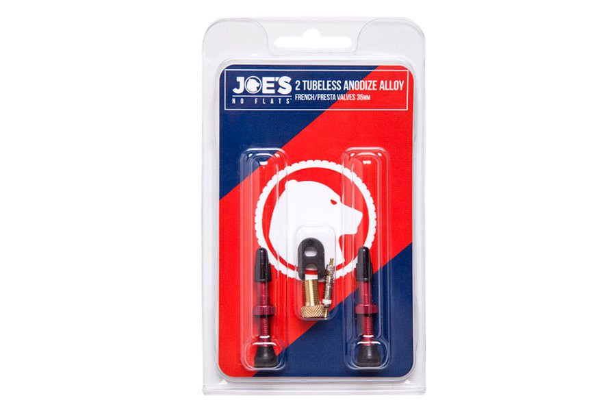 Joe's No-flats Valves Set 36mm Presta - Red