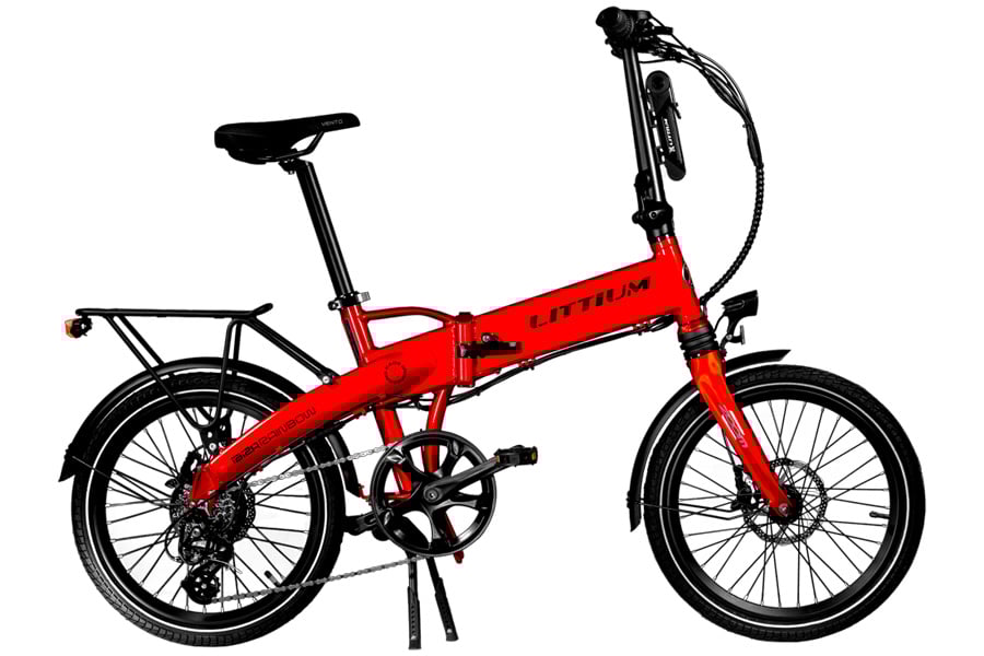 Littium Ibiza Rainbow E-Bike Klapprad - Rot