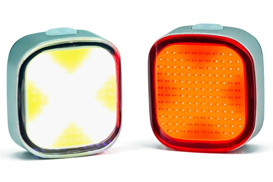 Tekmax Lygtesæt USB X LED 8 tilstande - Sølv