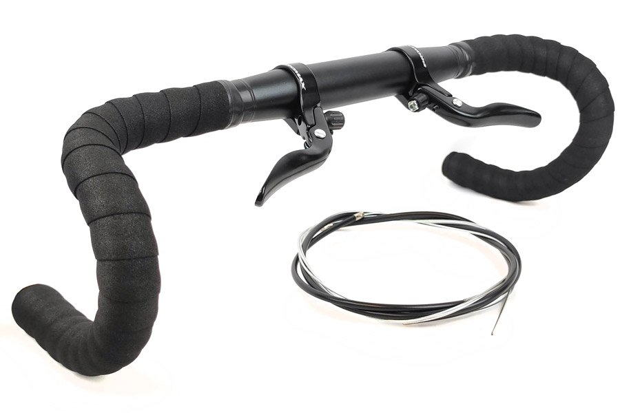 Santafixie Drop Bars Aluminum Handlebar 31.8 mm Black Tapes Brakes