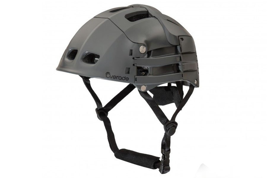 Foldable Overade Plixi Fit Helmet in grey