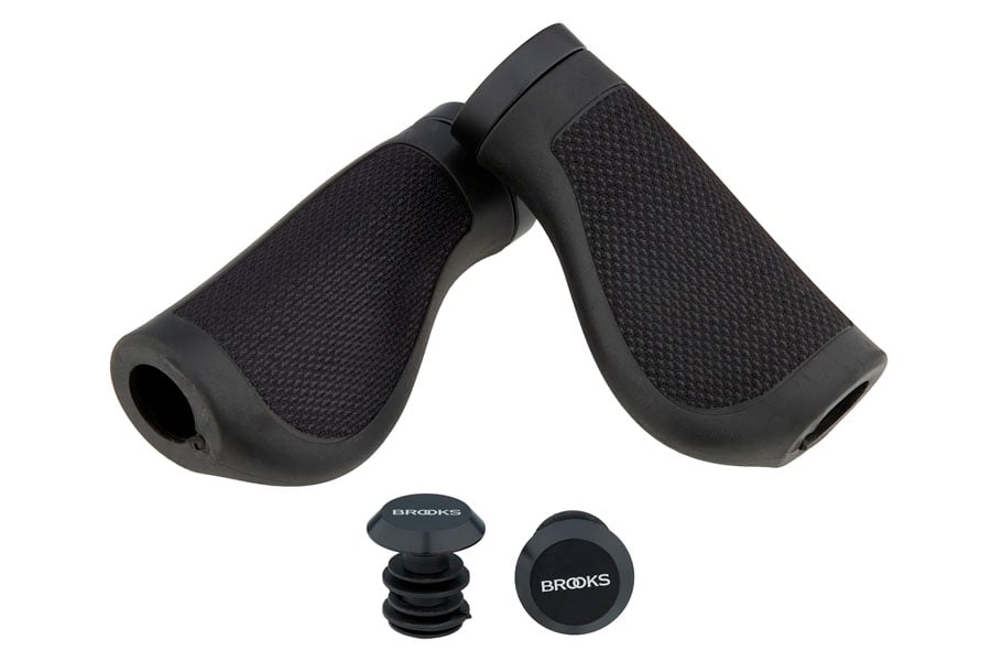 Brooks Ergonomic Handlebar Grips 100/100 Rubber - Black
