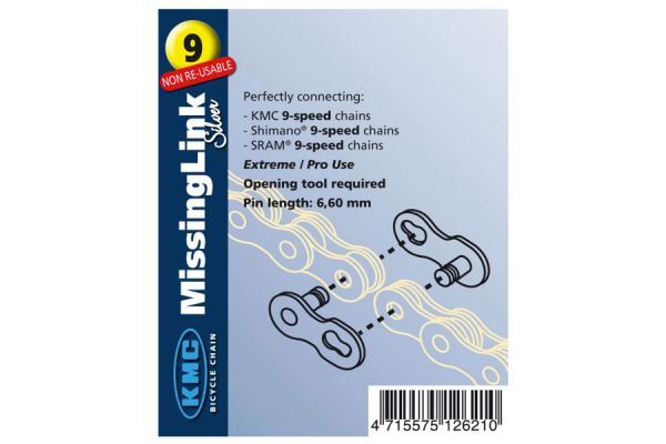 KMC 9NR EPT Ikke genanvendelig MissingLink (x2) - sølv