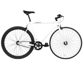 FabricBike Single Speed Bicycle - White & Black 3.0
