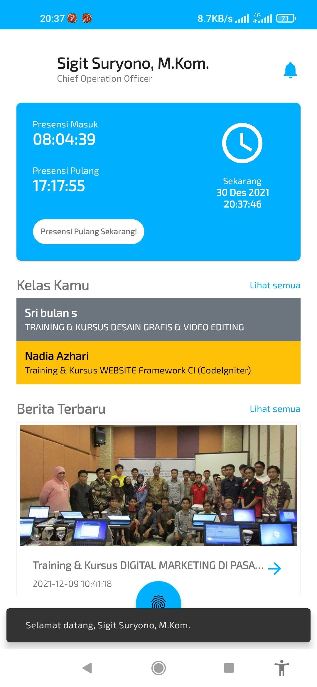 Aplikasi Presensi Lauwba (Mobile) visual 2