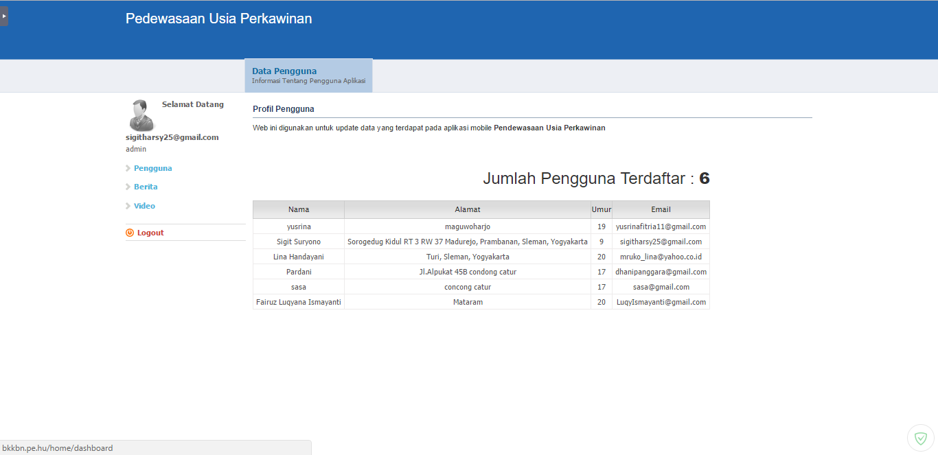 Website BKKBN Lombok visual 2