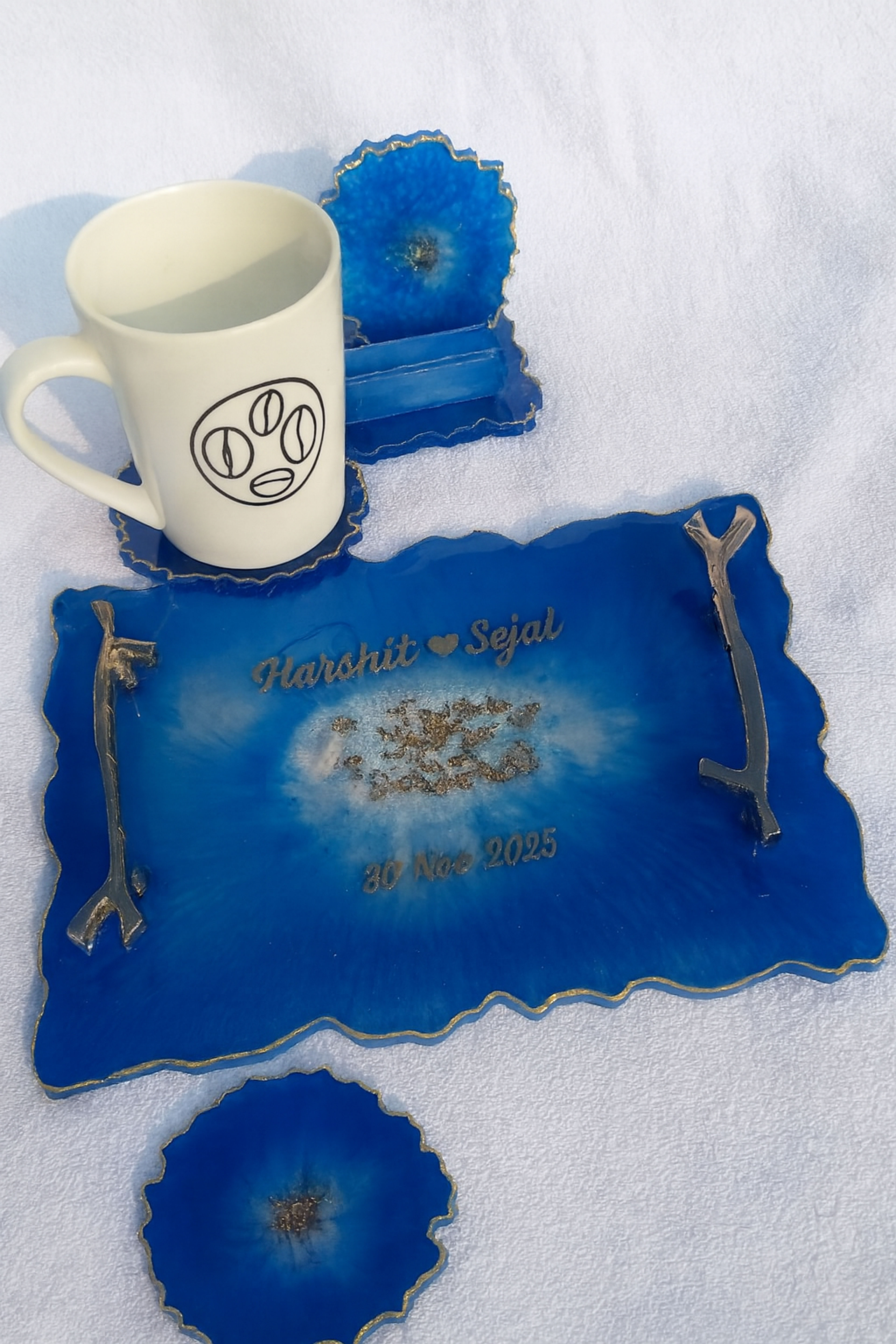 Personalized Resin Serving Platter Set