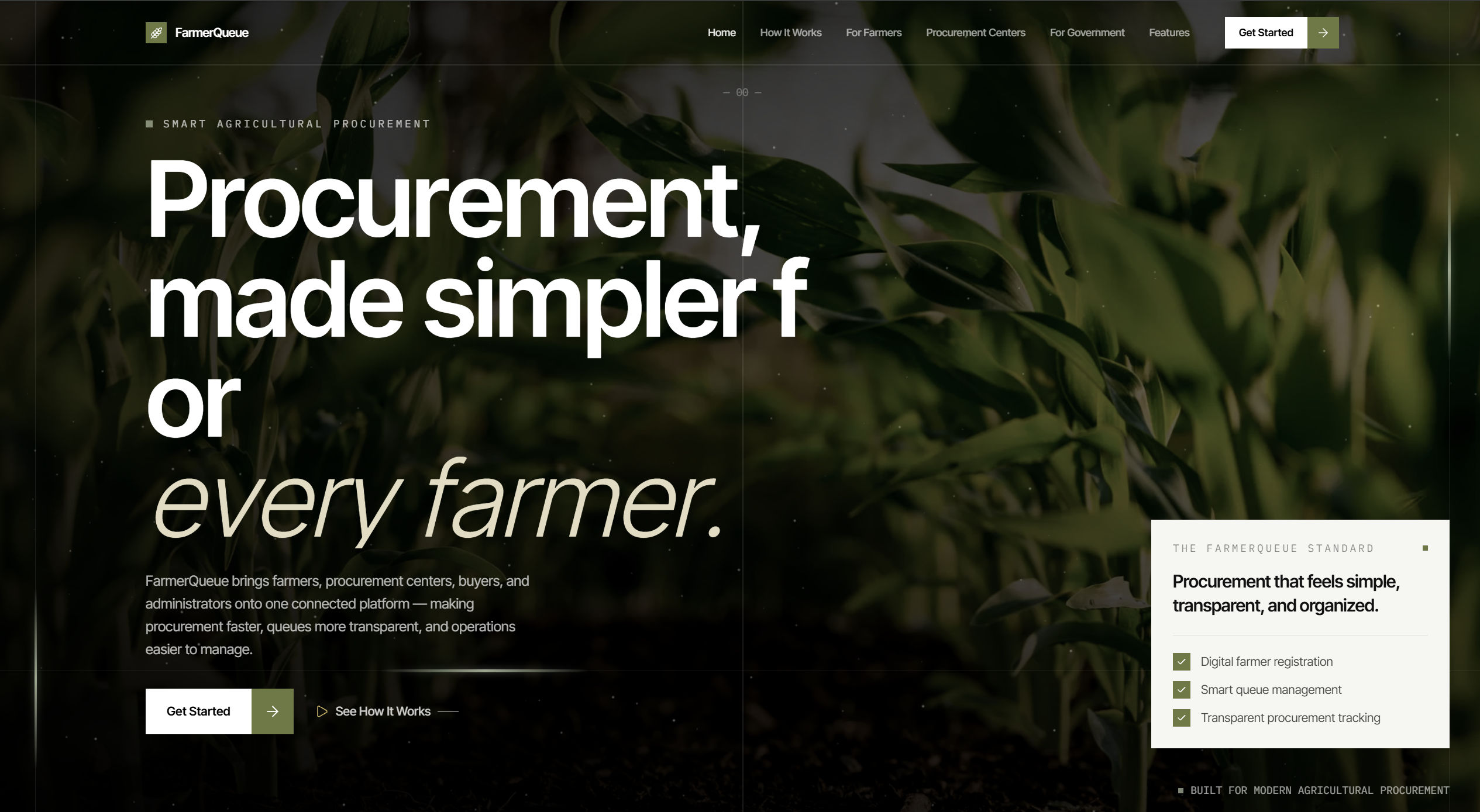 Built FarmerQueue — certificate or screenshot