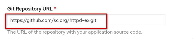 Git Repository URL field in OpenShift Template