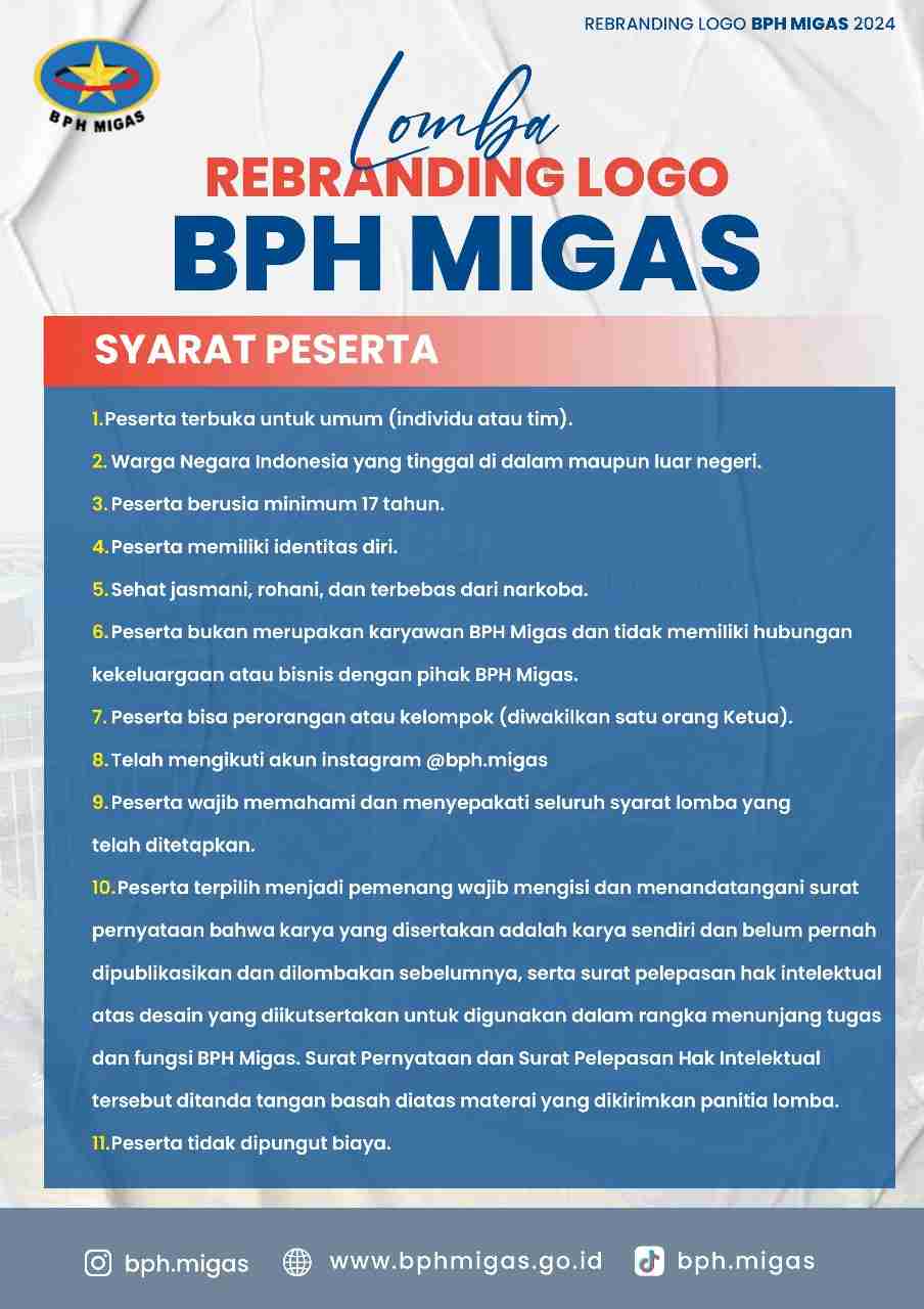 Syarat Peserta Lomba Logo BPH Migas 2024 Syarat Peserta Lomba Logo BPH Migas 2024