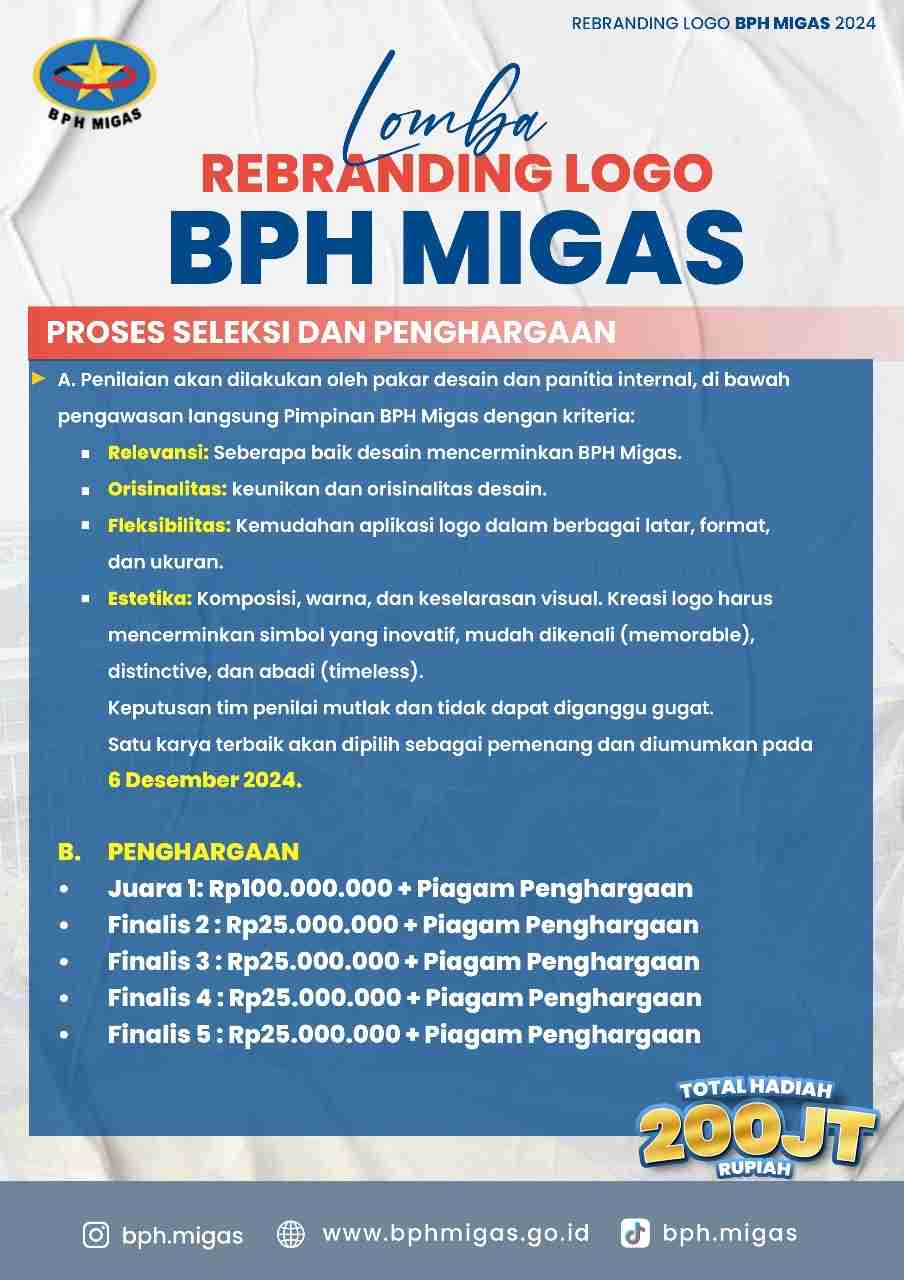 Proses Seleksi Dan Penghargaan Lomba Logo BPH Migas 2024