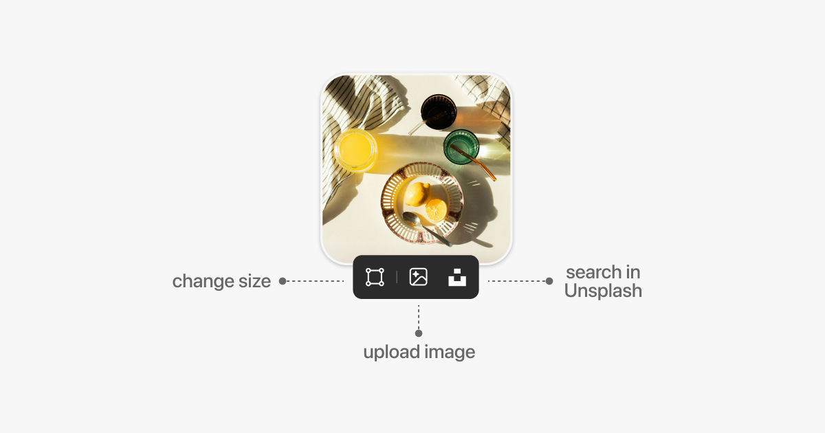 Waffle's image widget and its selector.