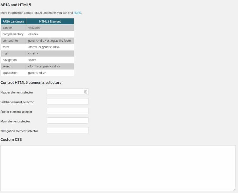 WP Accessibility Helper - Documentation and examples