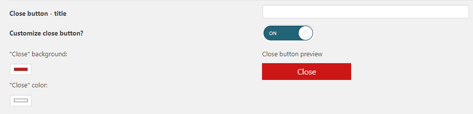 close button color