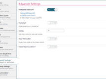 advanced settings
