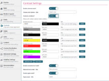 contrast settings