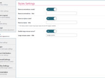 style settings section