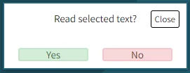 speech popup