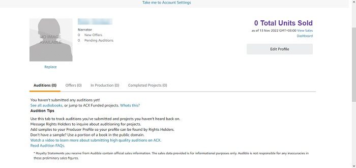 ACX Review dashboard