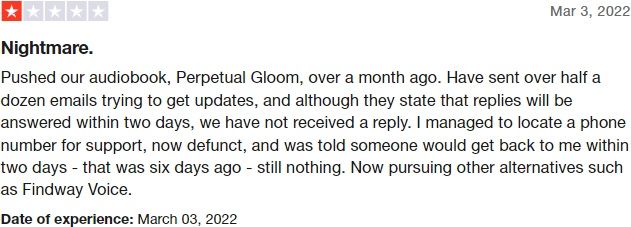 ACX negative Review from author