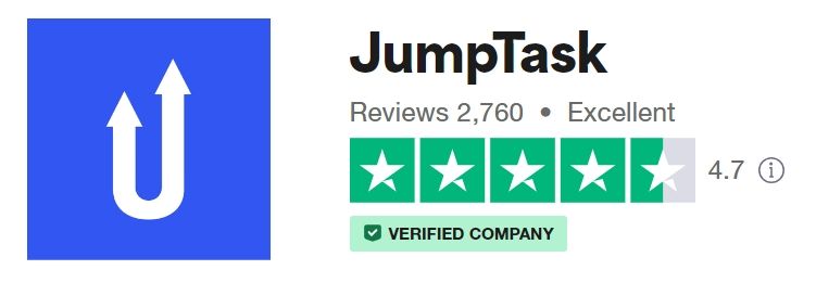 JumpTask Trustpilot ratings