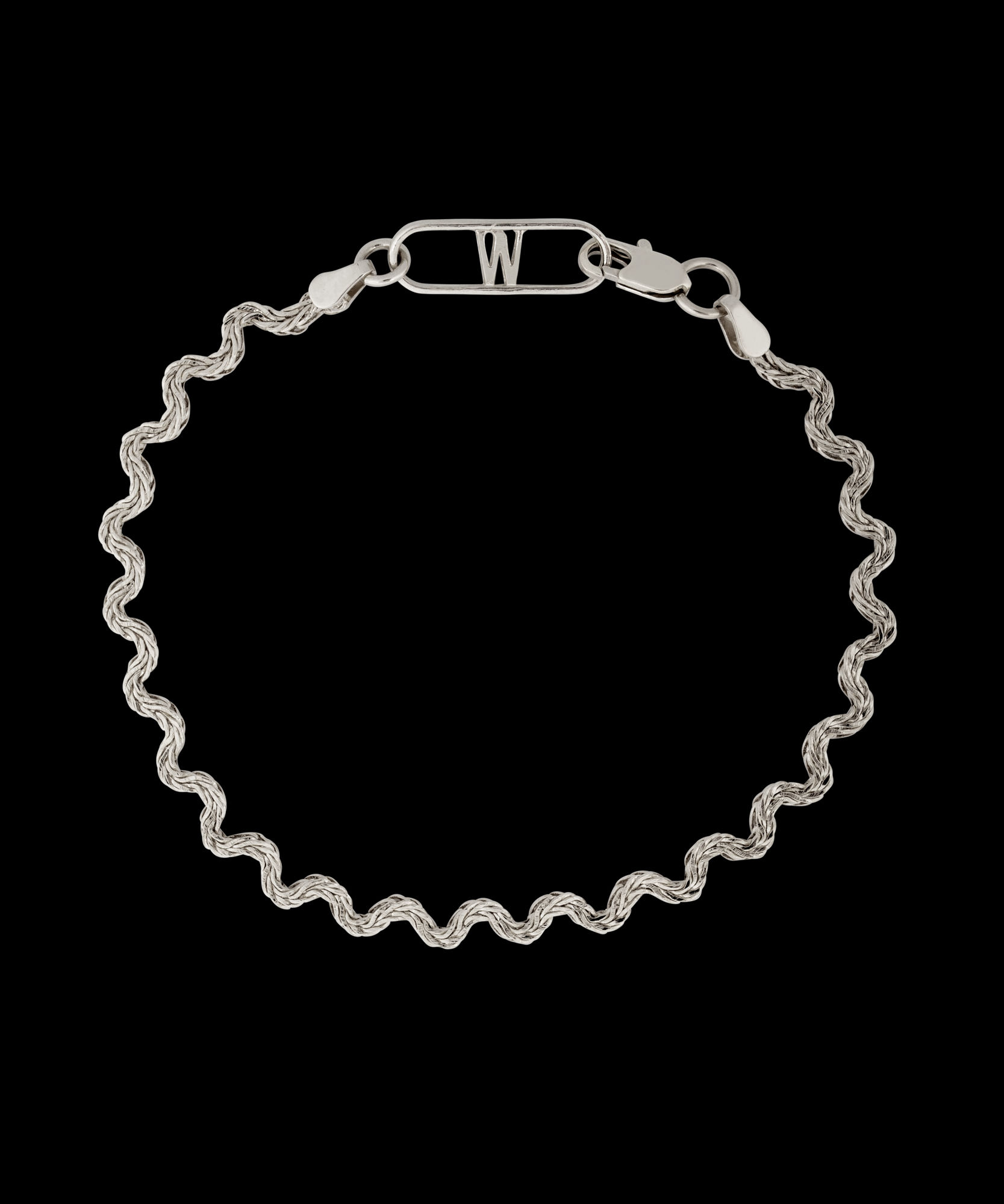 A WALD Berlin Irina Bracelet Silver with a diamond clasp.