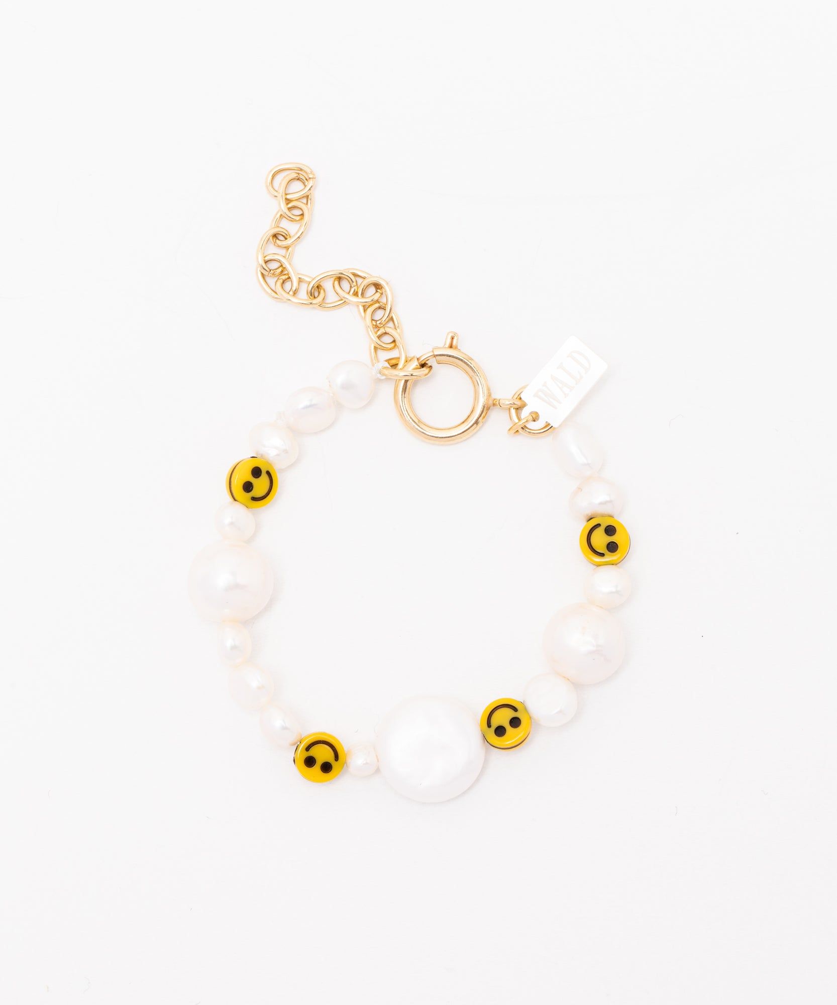 Smilie Dude Pearl Bracelet with Extention