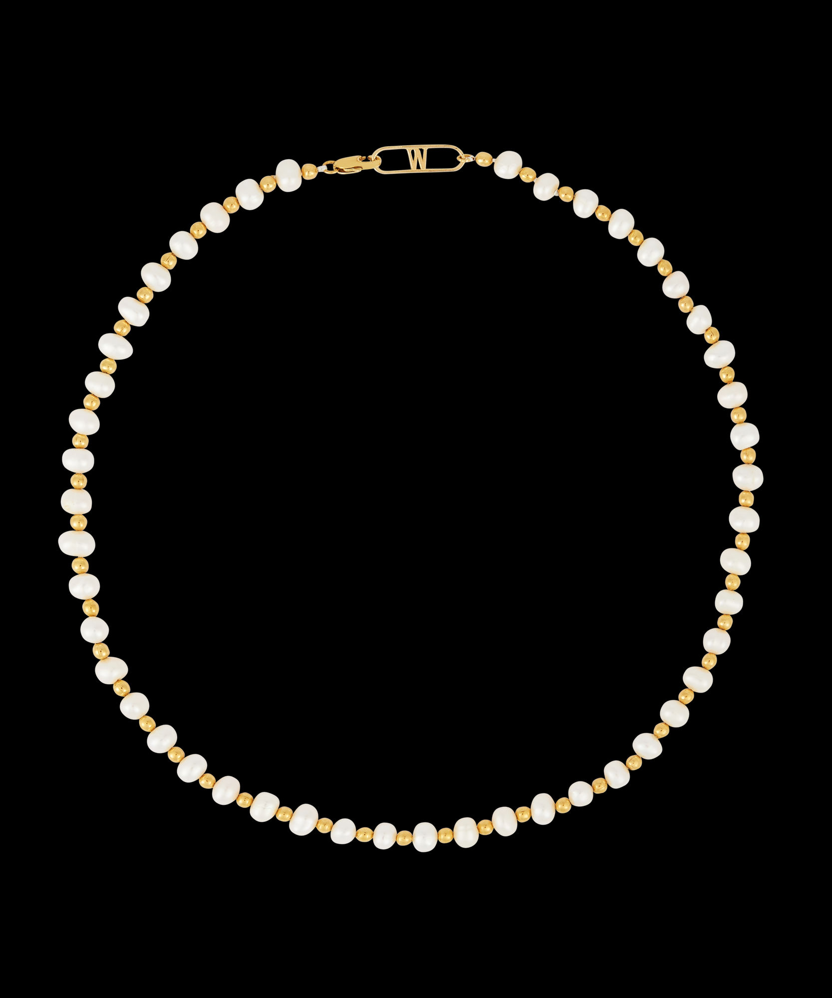 This WALD Berlin gold beaded anklet features a white bead and is perfect for adding a touch of elegance to any outfit. Handcrafted by a German family-run business, this anklet is made from the NYC Paris Paris Necklace.