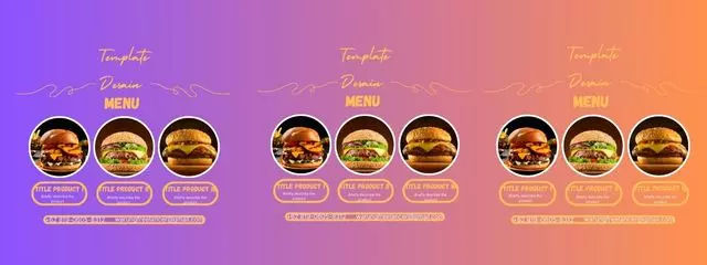 Template Desain Menu kuning Putih 