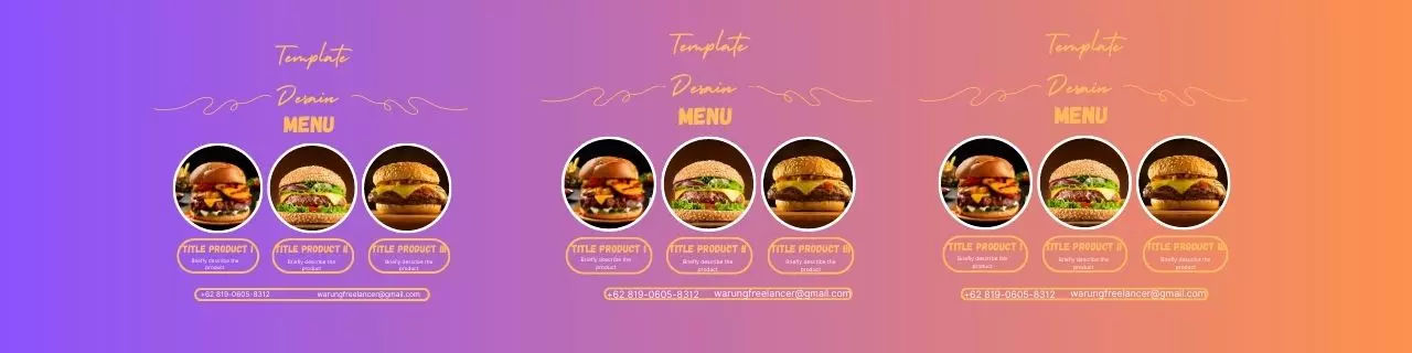 Template Desain Menu Restoran Putih 