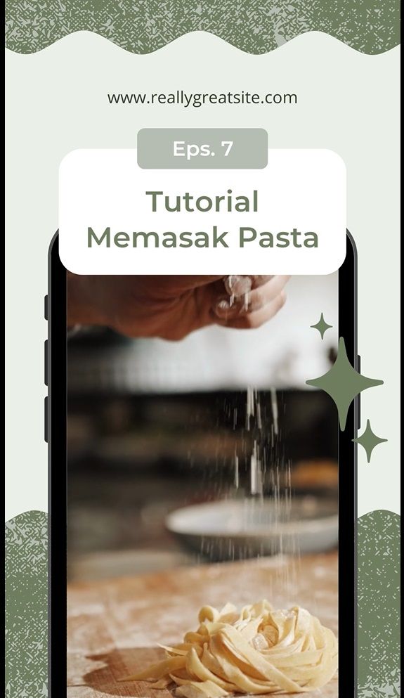 Download Template Video Tiktok Tutor Memasak Pasta Gratis