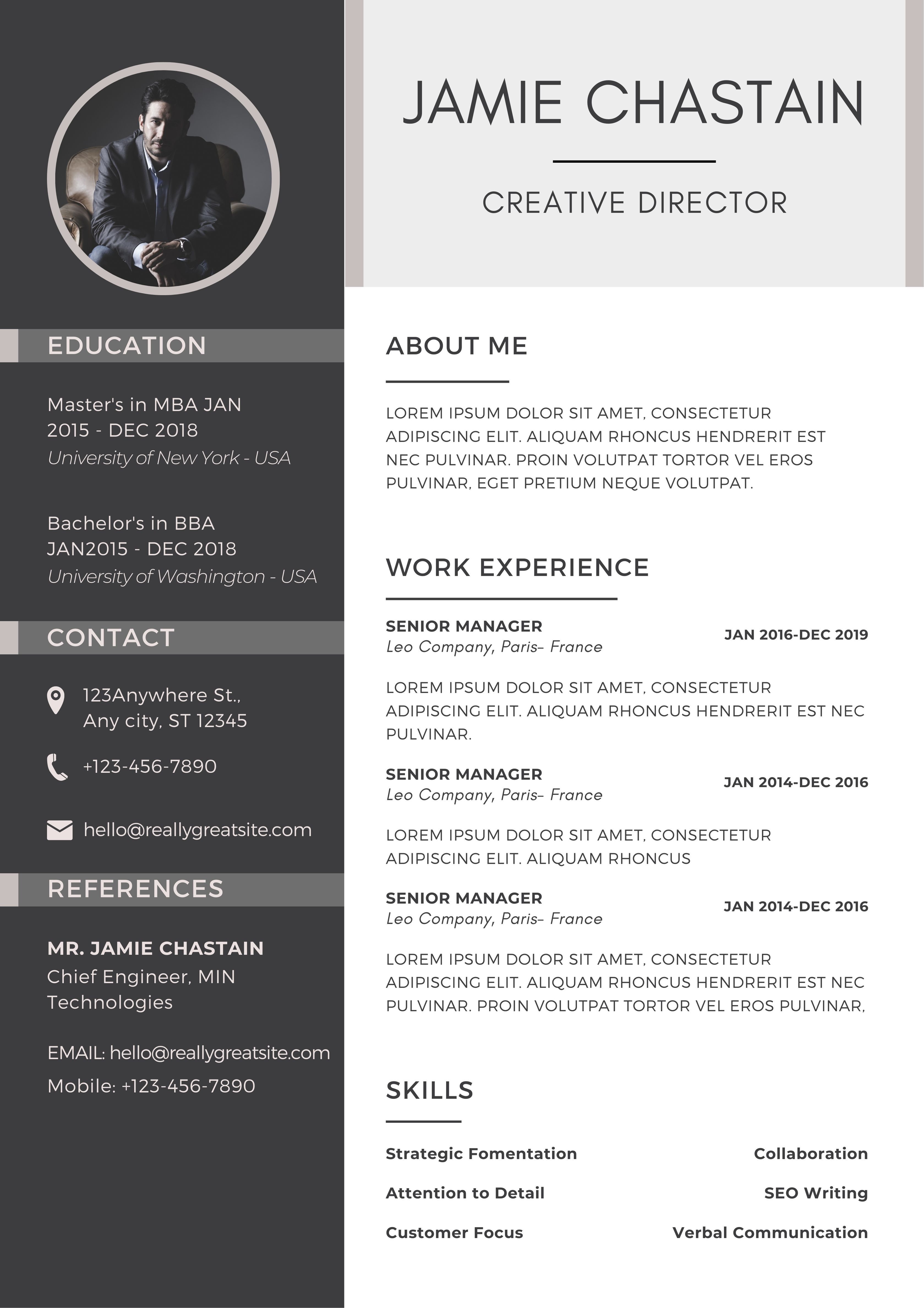 Template CV Keren Creative Director