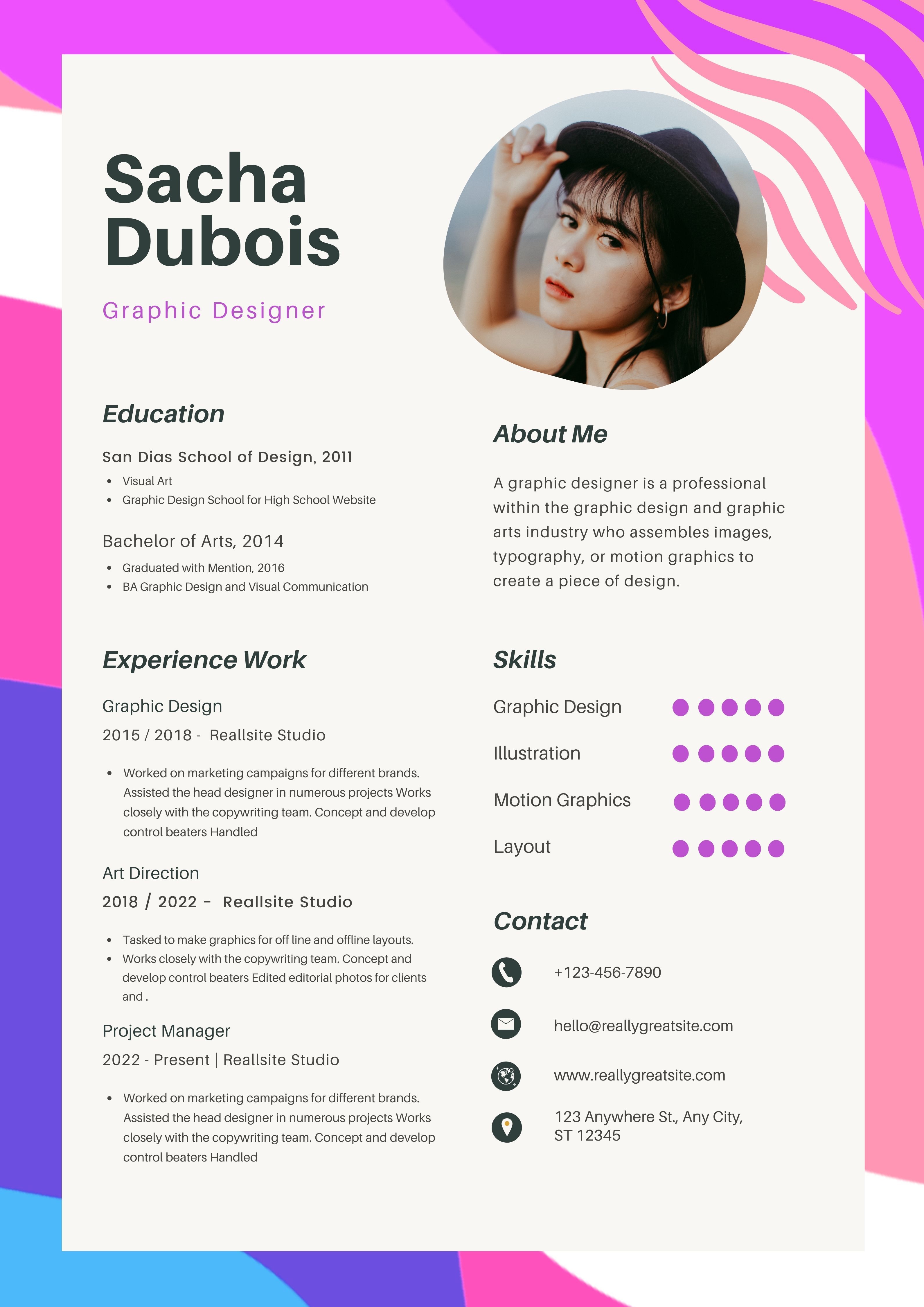 Template CV Keren Graphic Designer