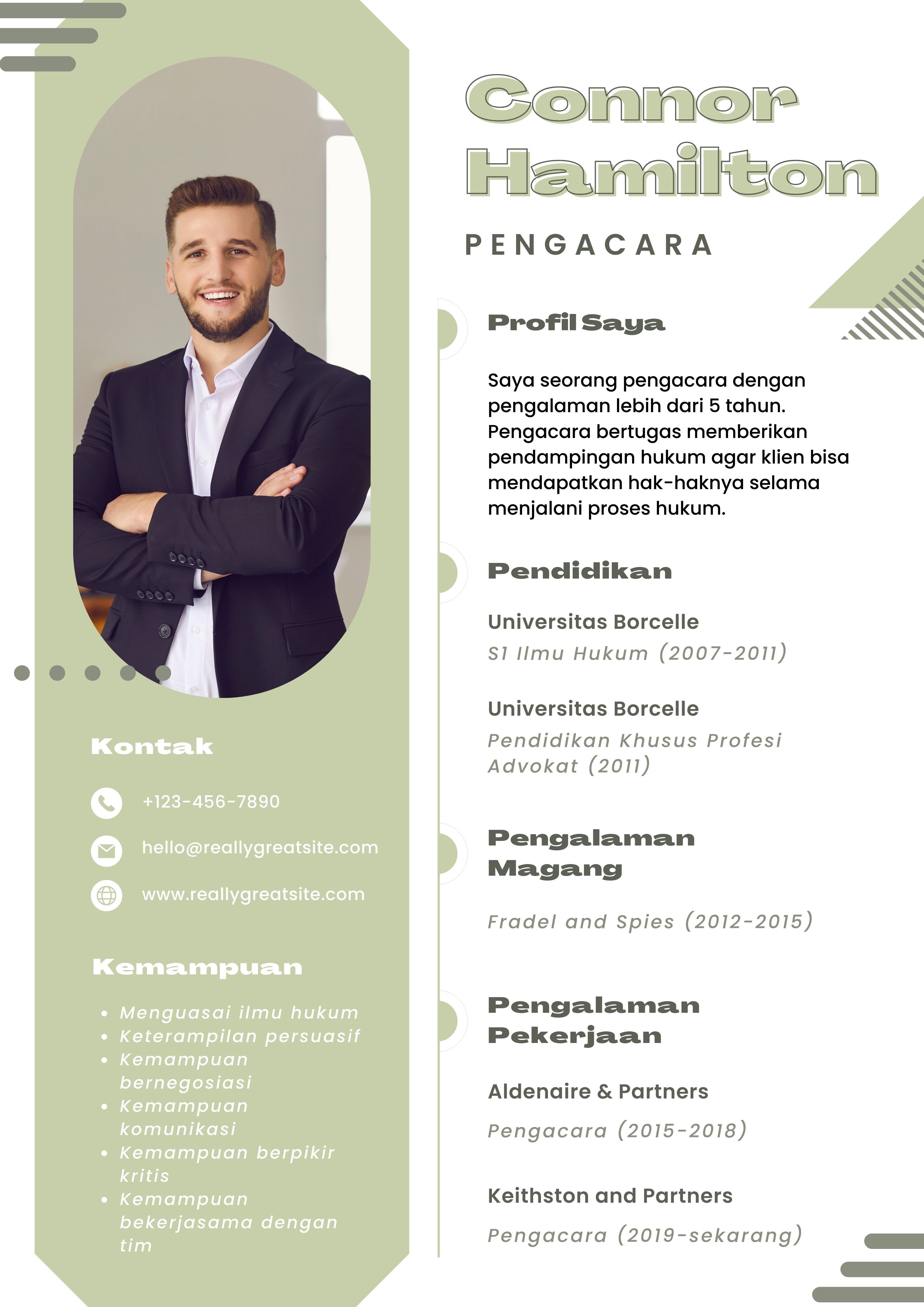 Template CV Keren Pengacara