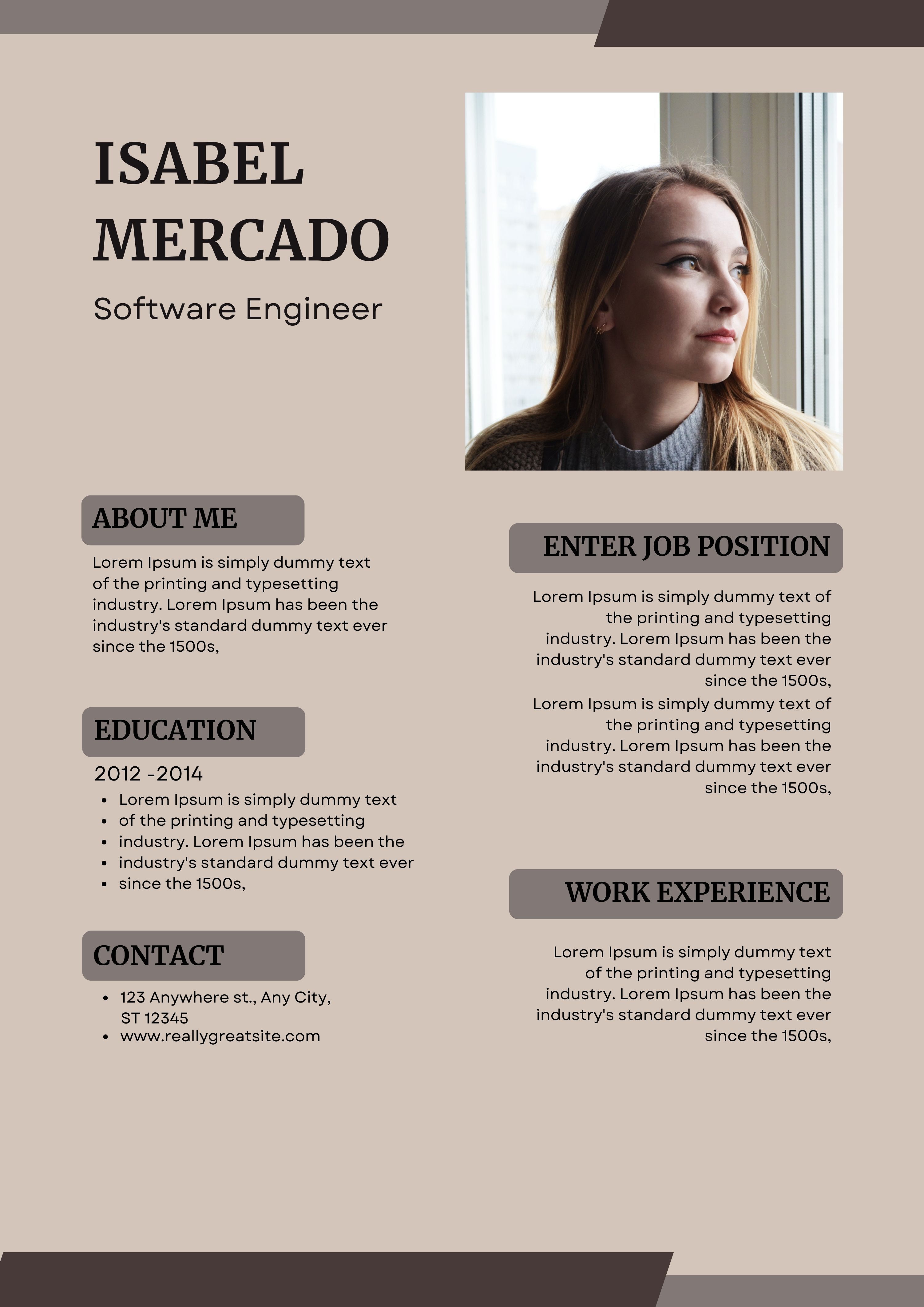 Template CV Keren Software Engineer