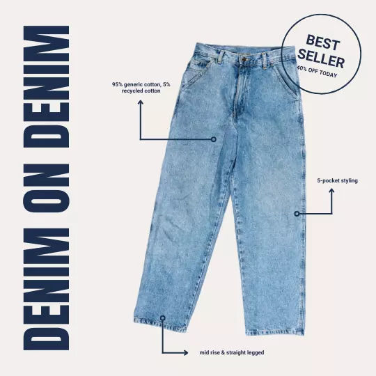 Template Feed Instagram Denim Best Seller 