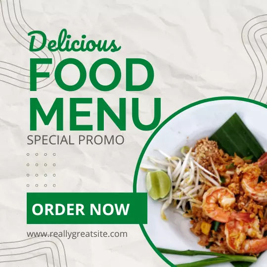 Template Feed Instagram Food Menu Putih Hijau