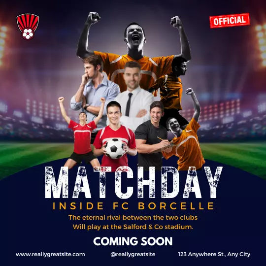 Template Feed Instagram Match Day Borcelle 