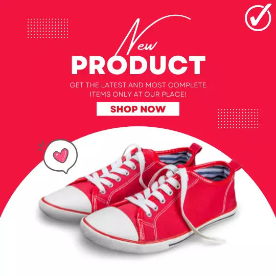 Template Feed Instagram New Product Sepatu Merah